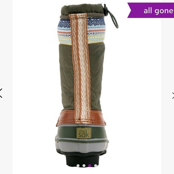 The Sak Daley 5 olive rubber duck boots insulated - Picture 2 of 16